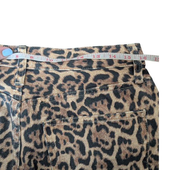 J. Crew Leopard Print Jeans Mid-Rise Slouchy Statement Animal Print Size 26 - Picture 7 of 10